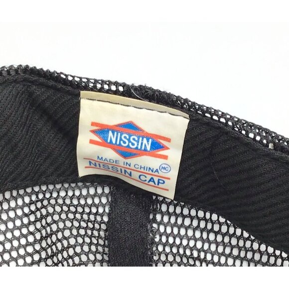 Vintage Nissin Villain Collection Trucker Hat Angel Devil Good Evil Snapback Cap - Picture 8 of 8